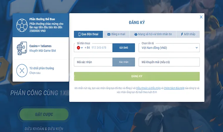 Hướng Dẫn Đăng Ký 1xBET Chi Tiết  Chỉ Với 3 Bước Đơn Giản 2 Các Bước Hoàn Tất Quá Trình Đăng Ký